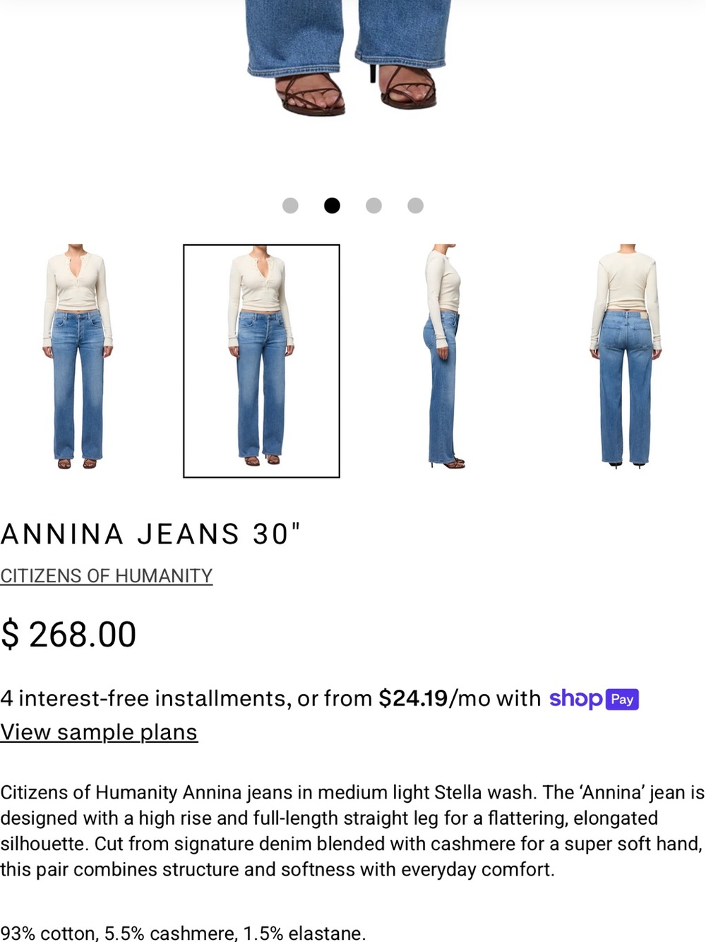 Citizens of Humanity Annina Jean Size 23 Like New - Picture 3 of 15